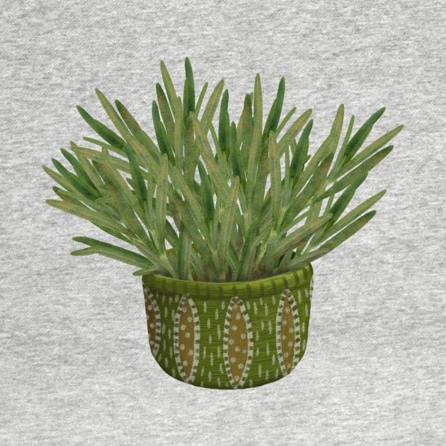 House Plant in Green Ceramic Pot | Cherie's Art(c)2021 by CheriesArt